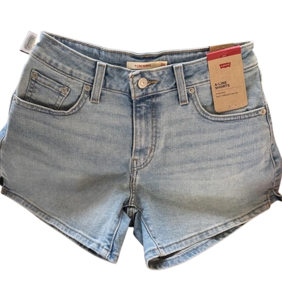 Levi's Light Blue Jean Shorts for Women - Picture 3 of 4